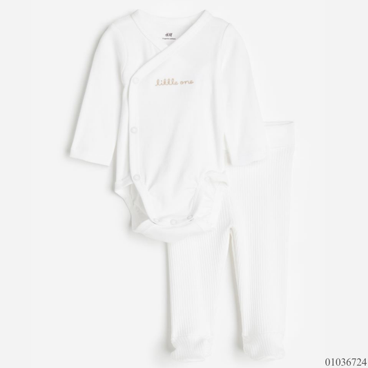 TRAJE 2PZS LITTLE ONE BLANCO UNISEX