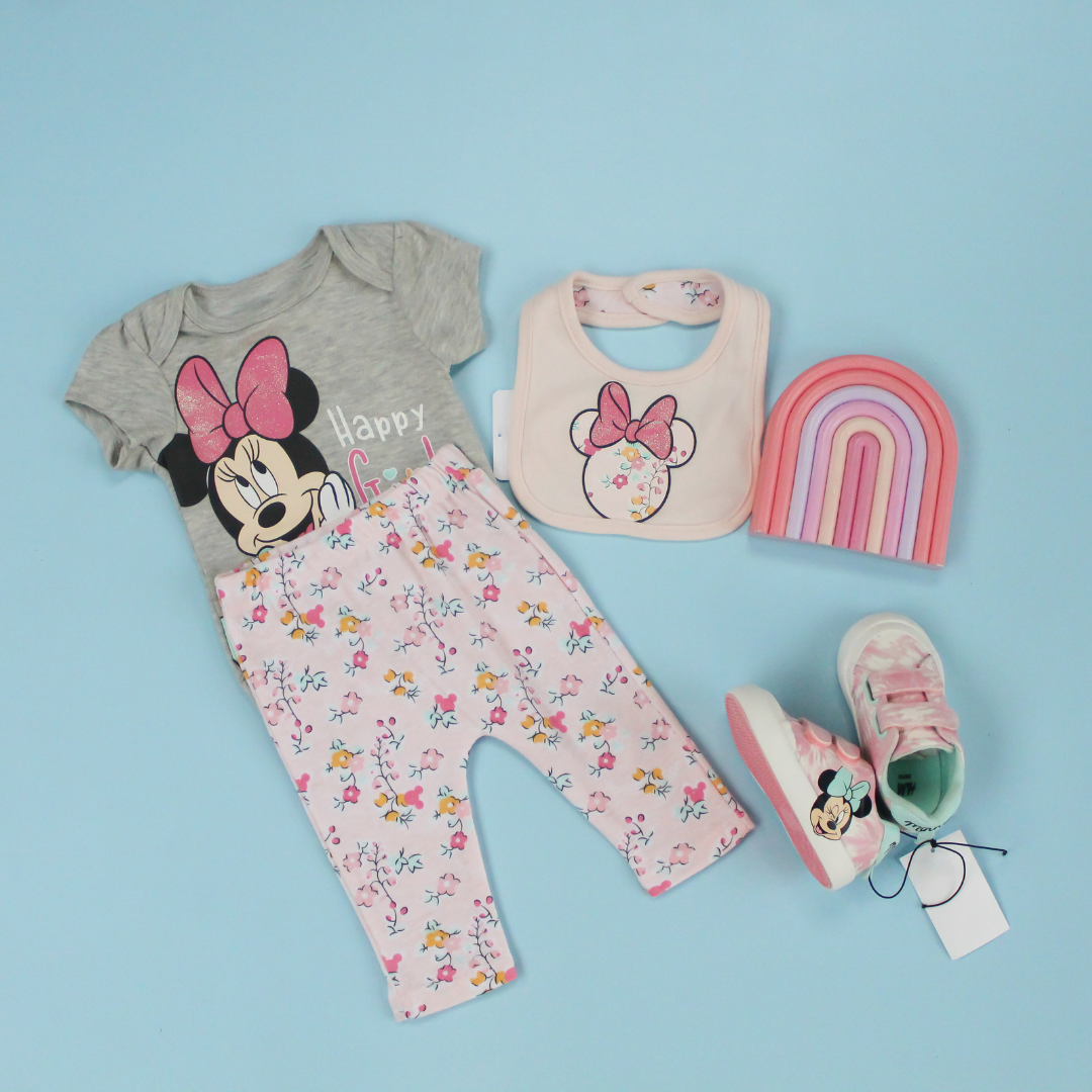 TRAJE 3 PIEZAS MINNIE PANTALON FLOREADO