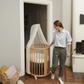 CUNA EVOLUTIVA STOKKE SLEEPI MINI CON COLCHON Y DOSEL NATURAL