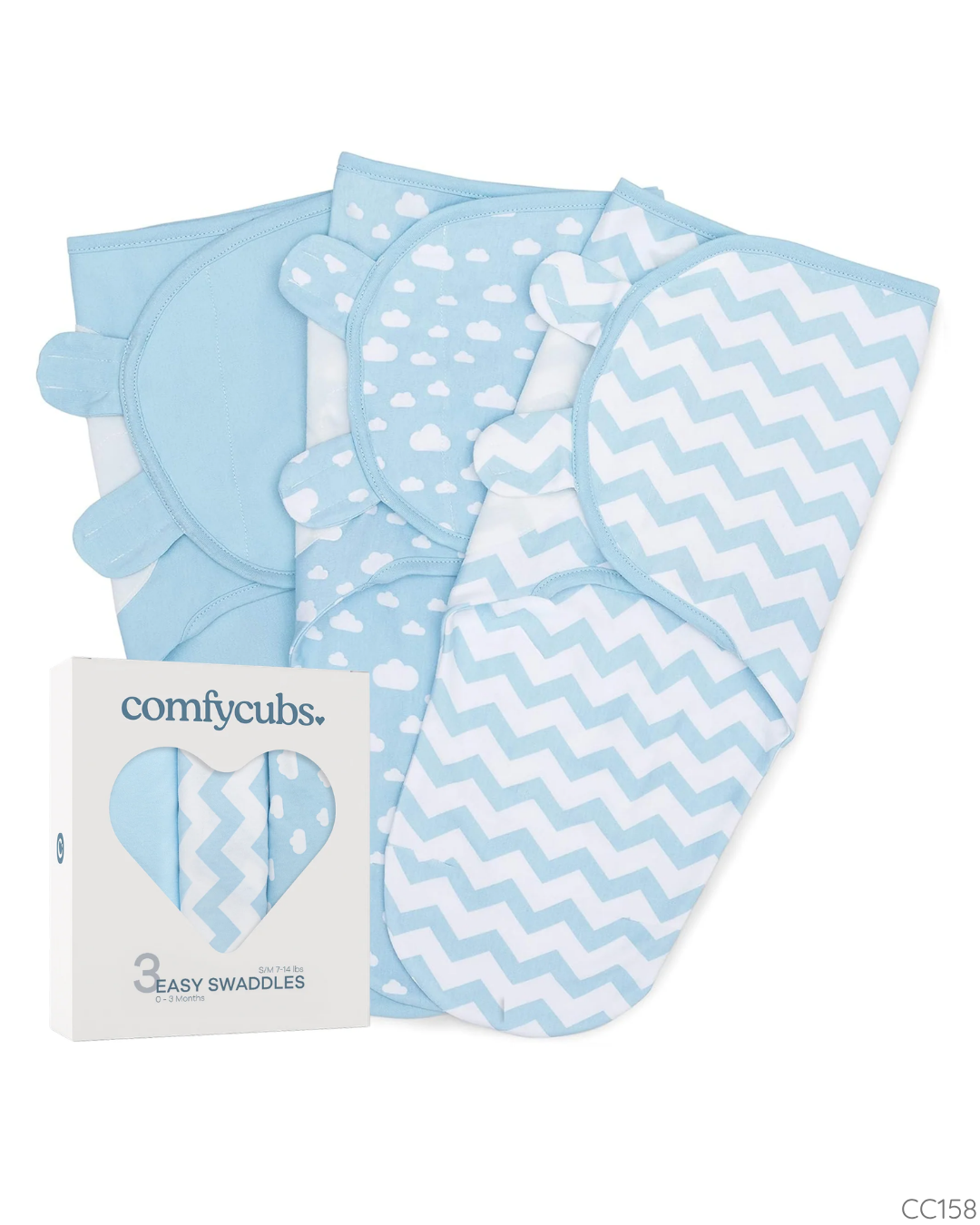 EASY SWADDLES AZUL COMFYCUBS