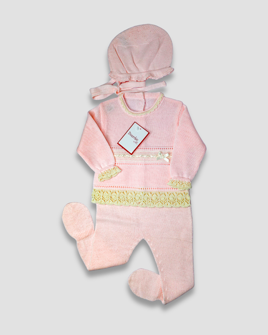 TRAJE TEJIDO ROSADO BLANCO 02707