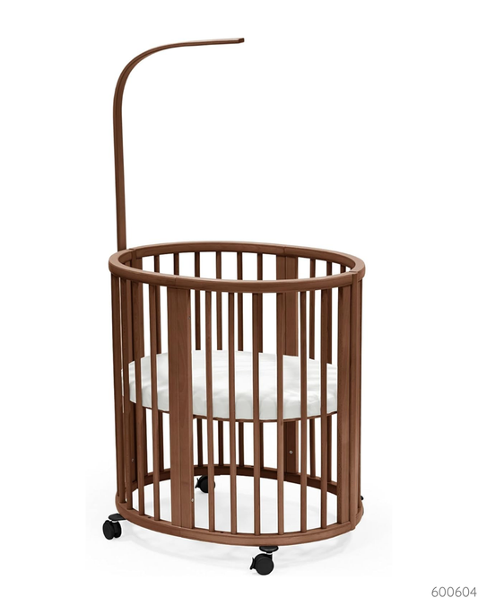 CUNA EVOLUTIVA STIKKE SLEEPI MINI CON COLCHON Y DOSEL CAFÉ