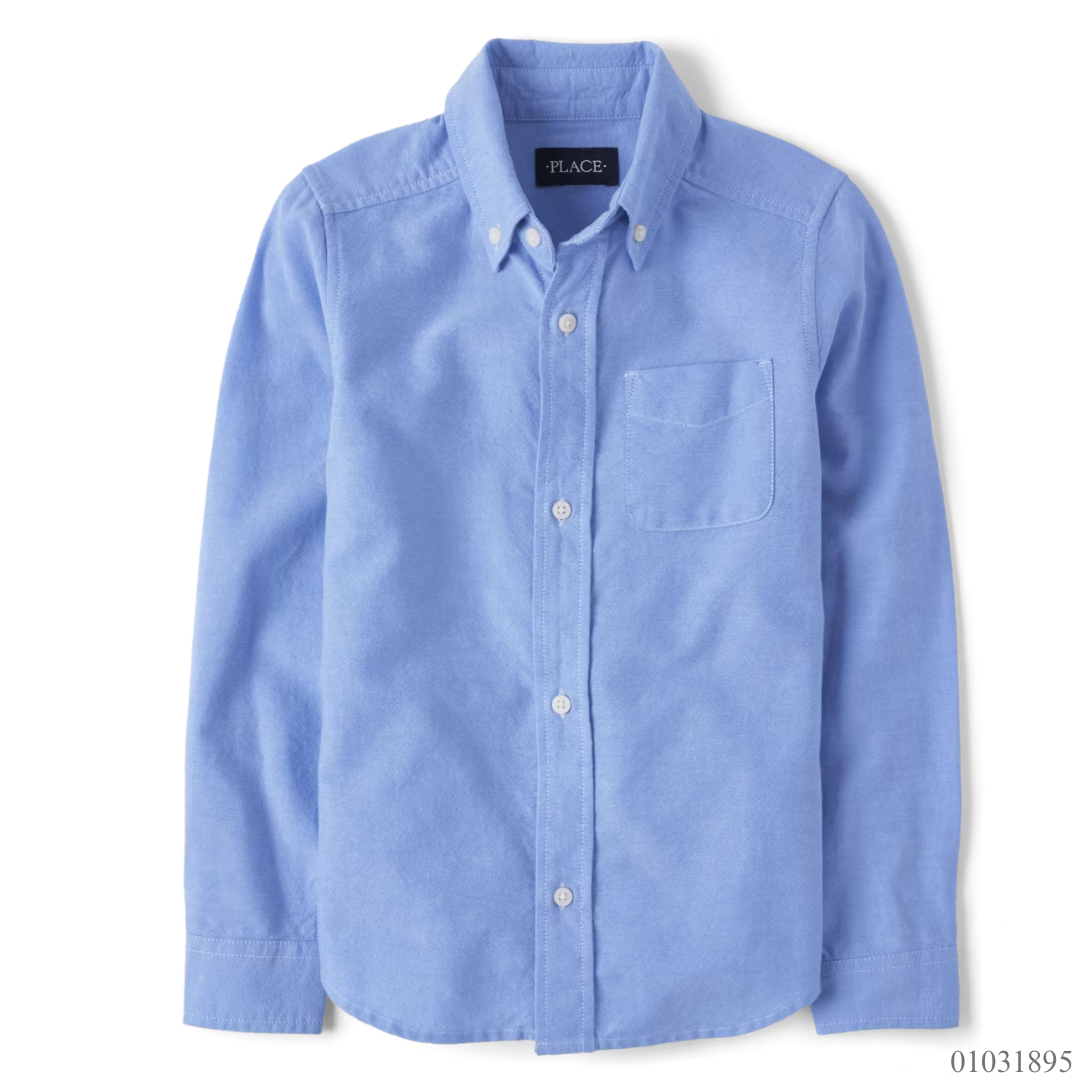 CAMISA MANGALARGA AZUL THE CHILDRENS PLACE