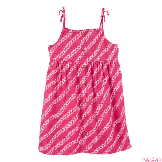 VESTIDO OSHKOSH ROSADO TIRANTES