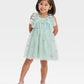 VESTIDO TUL FLORES VERDE