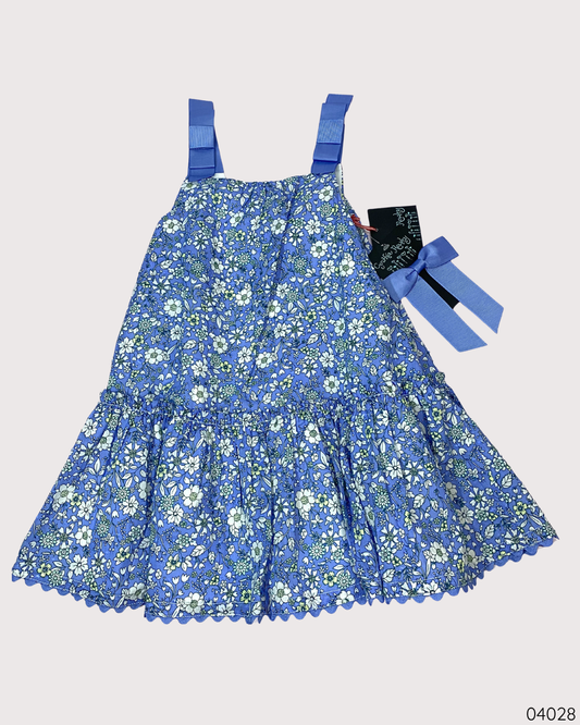 VESTIDO FLORES AZUL