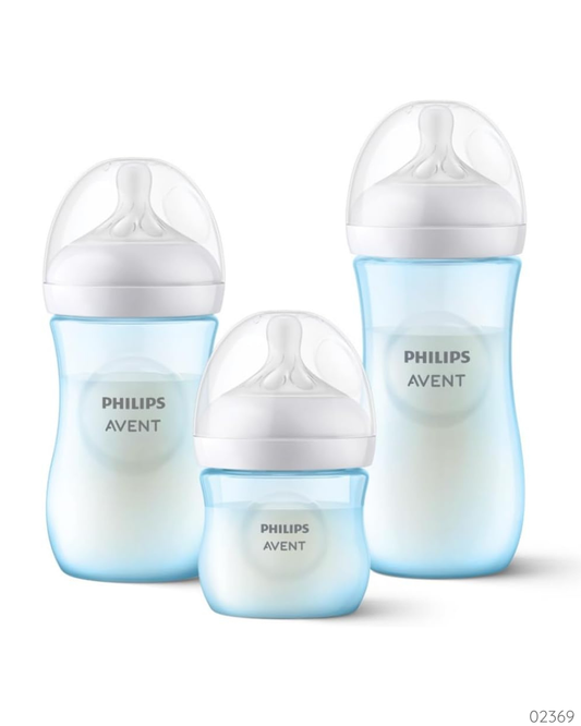 SET BIBERON NATURAL 4,9,11 OZ AZUL