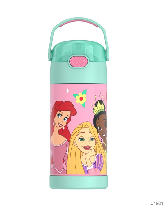 TERMO 12 OZ PRINCESAS VERDE ROSA THERMOS