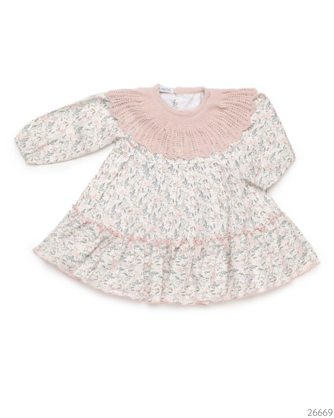 VESTIDO RAMITAS ROSA SUAVE