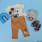 TRAJE NIÑO 3 PIEZAS MICKEY PANTALON MOSTAZA