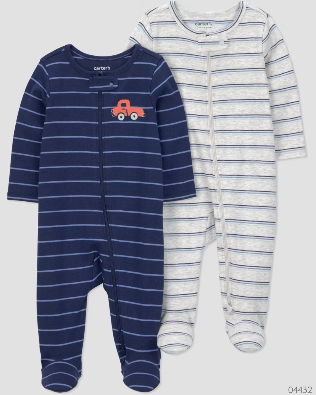 SET DE PIJAMAS CARRITO AZUL Y GRIS