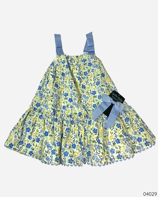 VESTIDO FLORES GANCHO AMARILLO