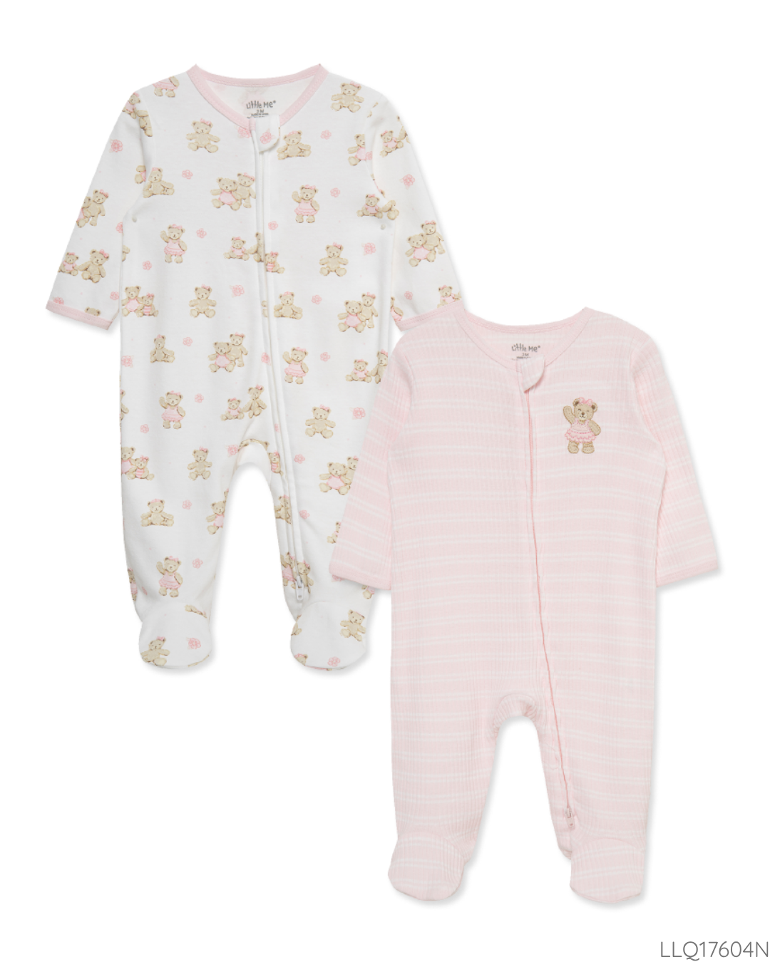 PIJAMAS 2 PZS ROSA OSOS