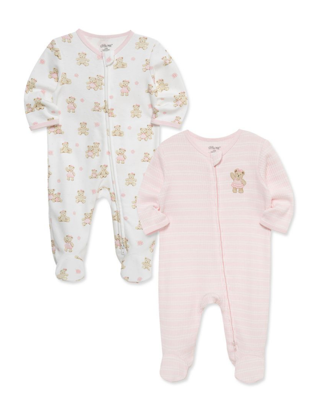 PIJAMAS 2 PZS ROSA OSOS