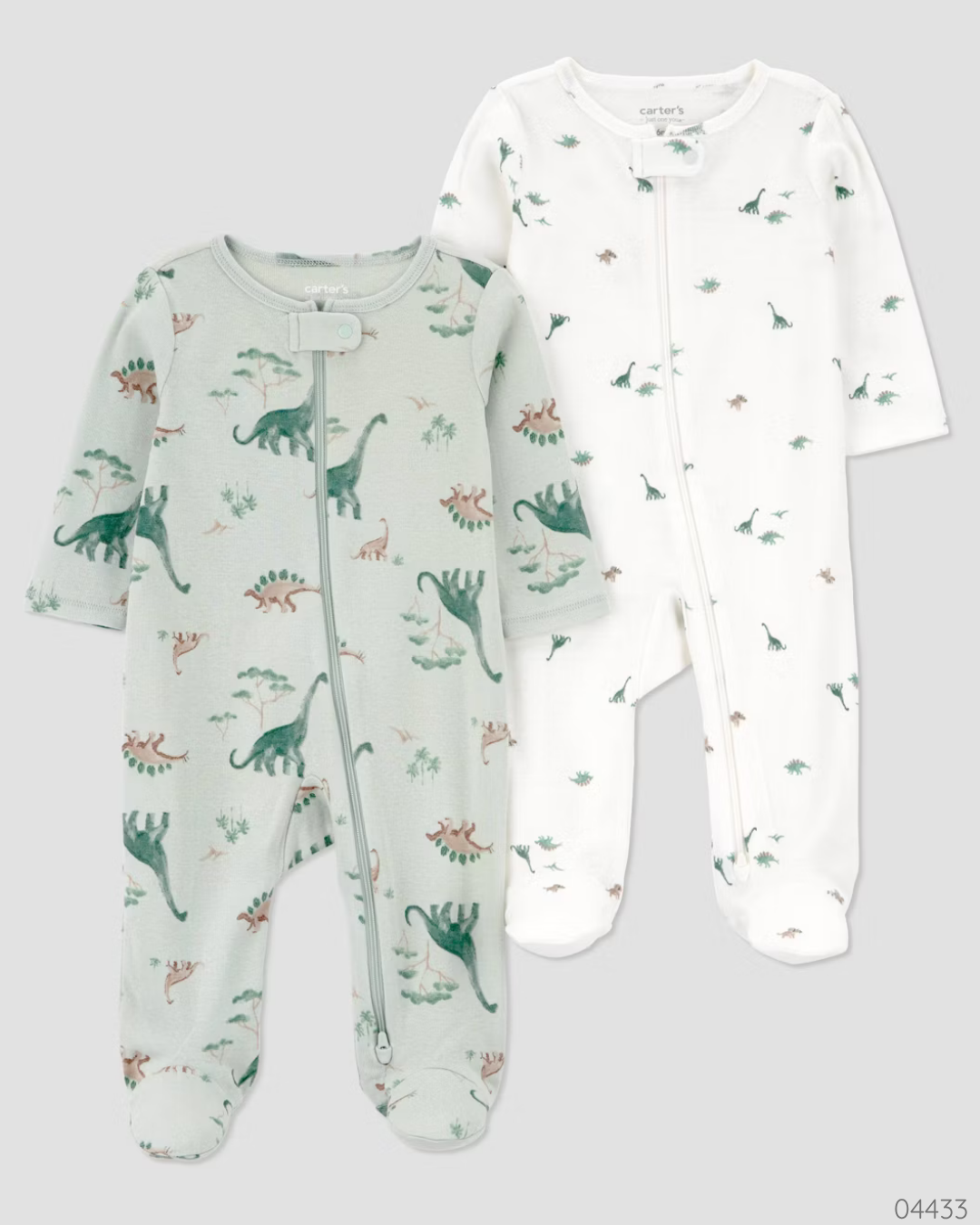 SET DE PIJAMAS DINOSAURIOS VERDE Y BLANCA