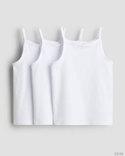 SET DE CAMISAS SIN MANGAS H&M BLANCA