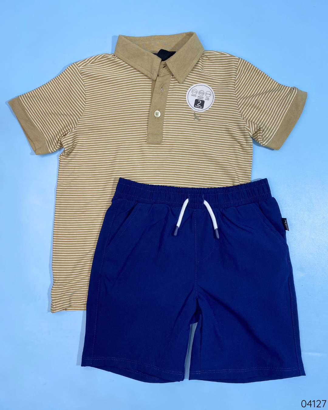 TRAJE 2PZS CAFÉ AZUL