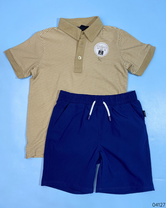 TRAJE 2PZS CAFÉ AZUL