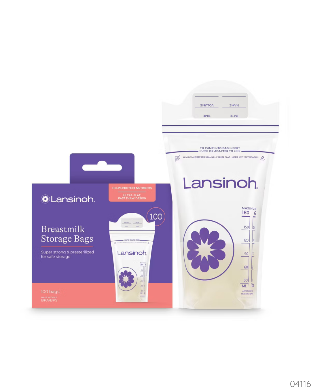 BOLSA PARA LECHE MATERNA 100 UNDS LANSINOH