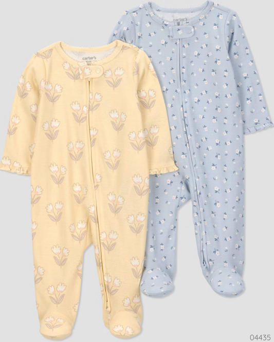 SET DE PIJAMAS FLORES AMARILLA