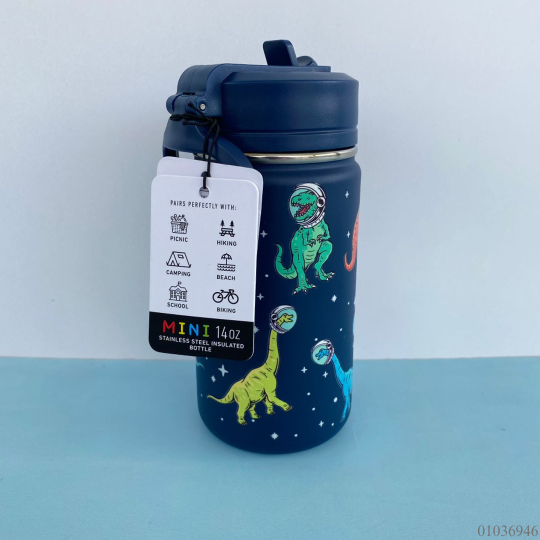 TERMO INSULADO DINOSAURIOS AZUL 14OZ