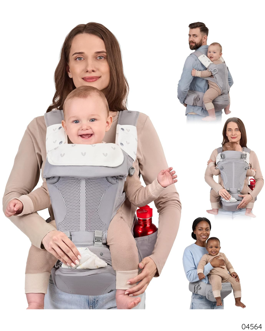 PORTABEBE BABBLEROO 6 EN 1 GRIS