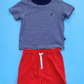 TRAJE 2 PZS NAUTICA SHORT ROJO
