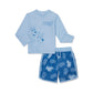 TRAJE BAÑO 2PZS BLUEY AZUL PIÑA UPF 50+