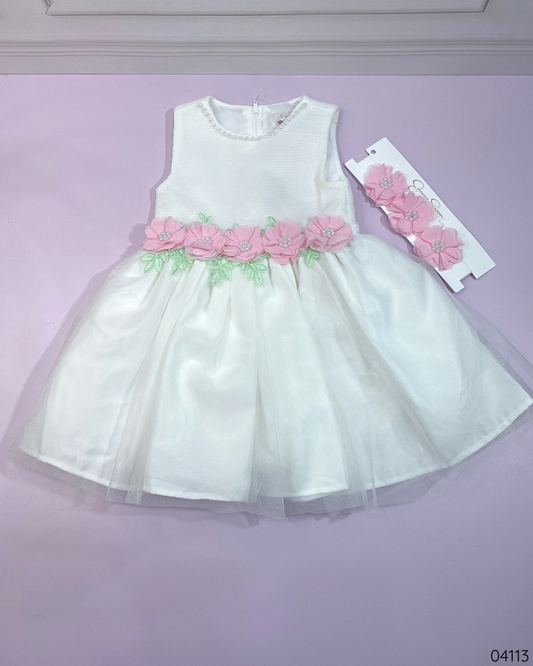 VESTIDO BLANCO FLORES