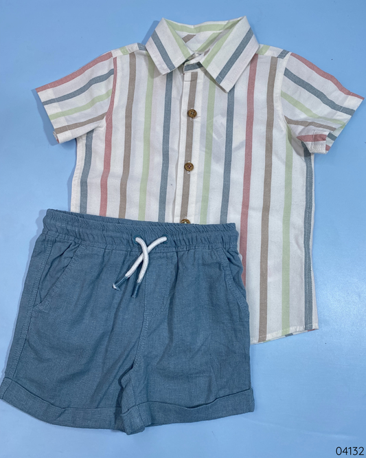 TRAJE 2PZS SHORT AZUL
