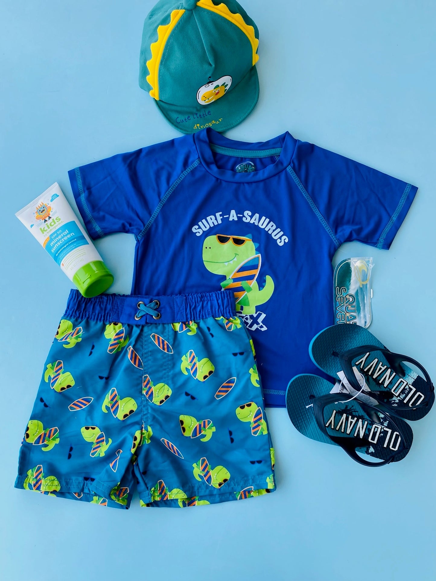 TRAJE BAÑO DINO REX AZUL