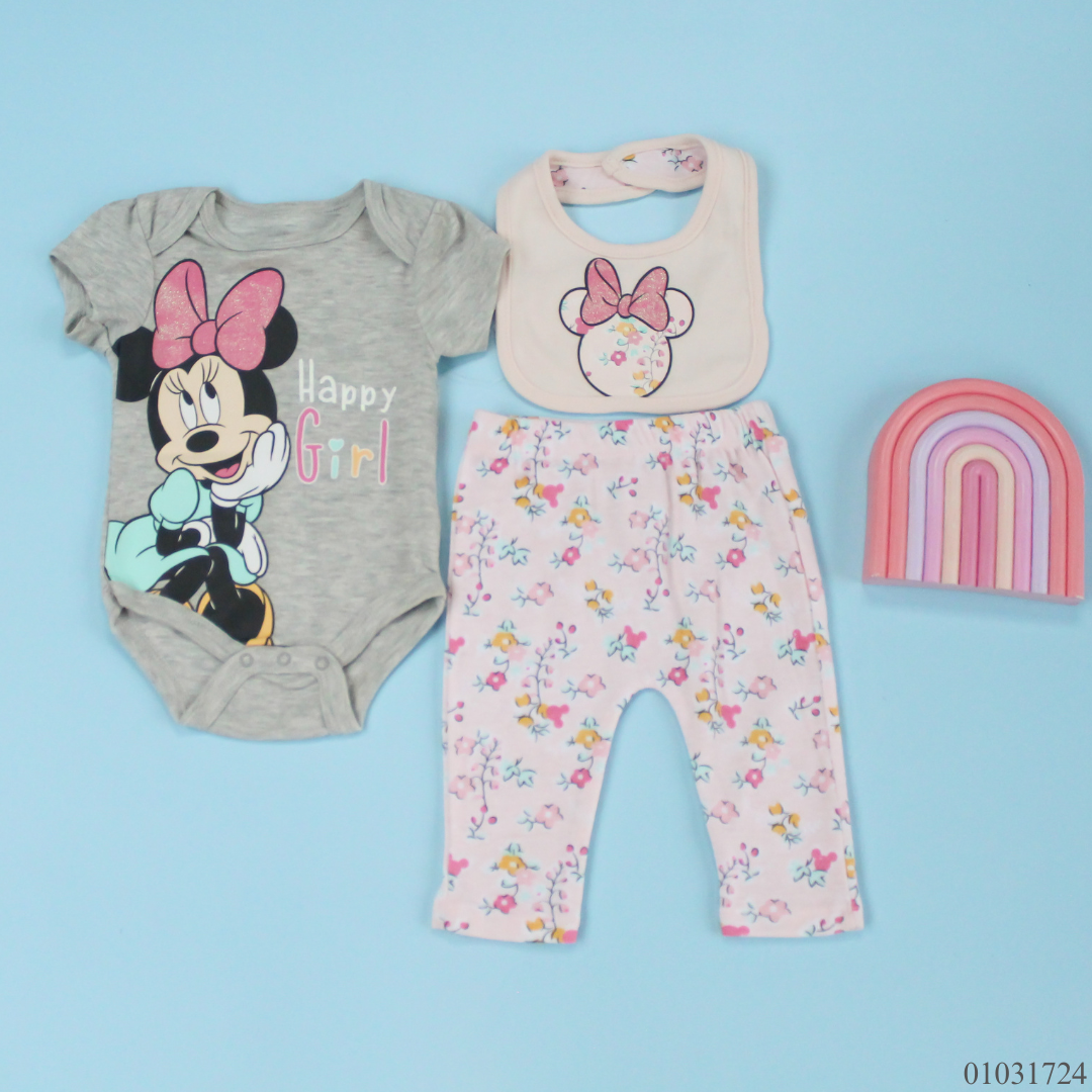 TRAJE 3 PIEZAS MINNIE PANTALON FLOREADO