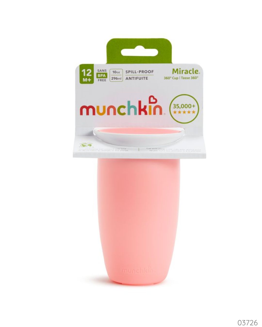 VASO MUNCHKIN MIRACLE 360 ROSA 10 OZ