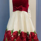 VESTIDO BLANCO ROJO FLORES ABAJO