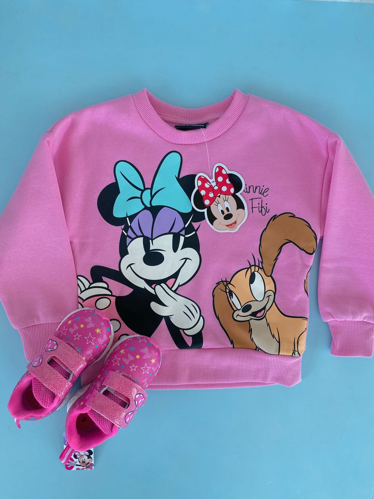 SUETER ROSADO MINNIE Y FIFI