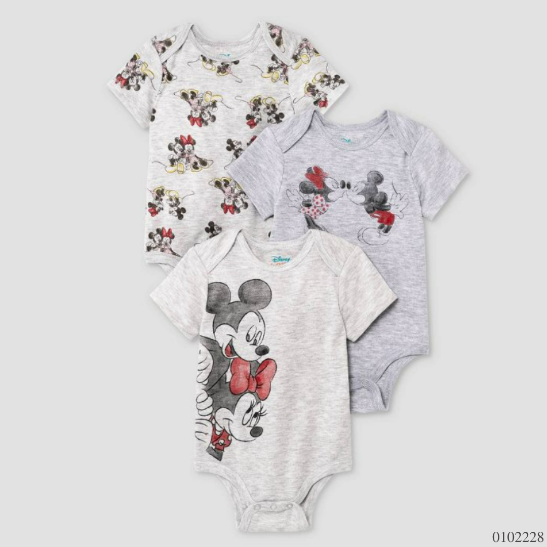 MAMELUCO UNISEX 3 PZS MICKEY MOUSE