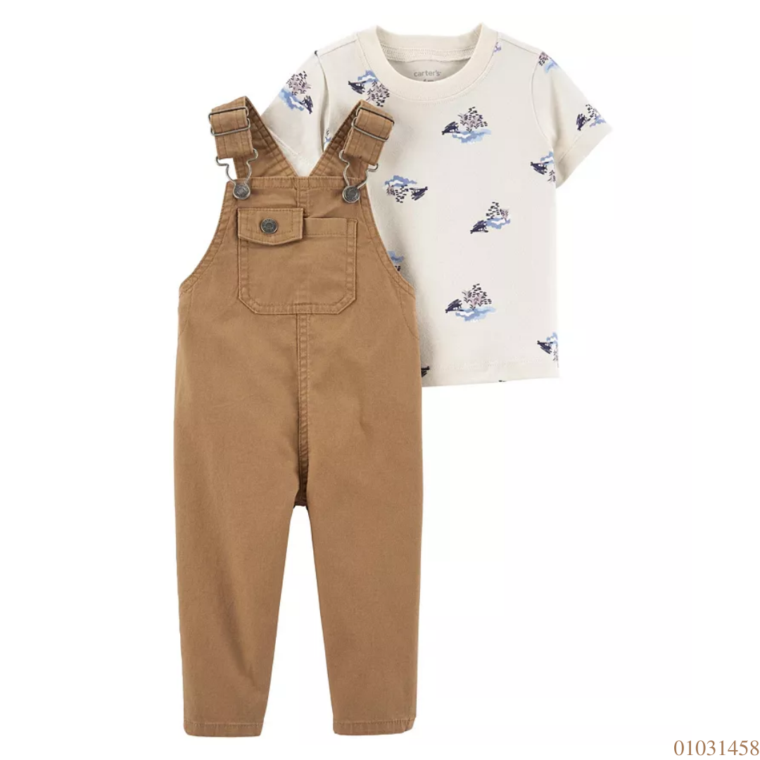 TRAJE NIÑO OVERALL + CAMISA