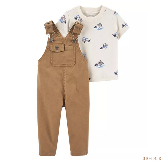 TRAJE NIÑO OVERALL + CAMISA