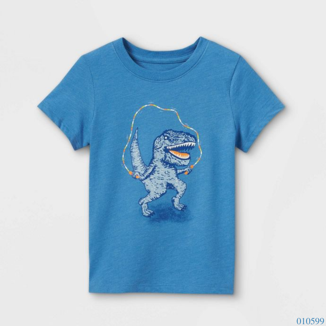 CAMISA NIÑO AZUL DINOSAURIO