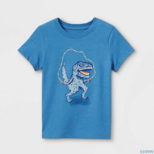 CAMISA NIÑO AZUL DINOSAURIO