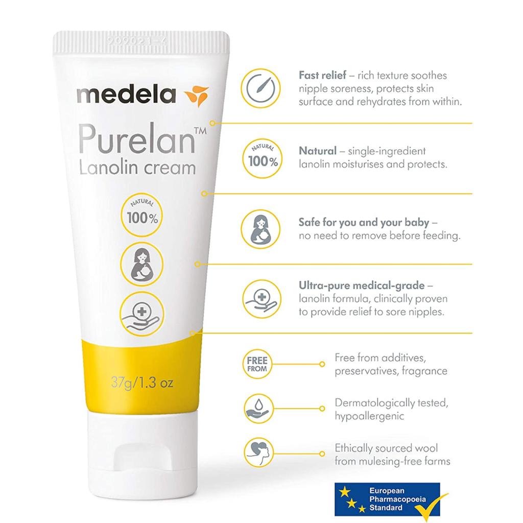 Crema de Lanolina Medela Purelan 1.3 Oz 37 Gr