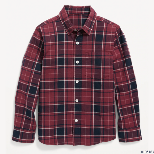 CAMISA FORMAL ROJO CON CUADROS OLD NAVY