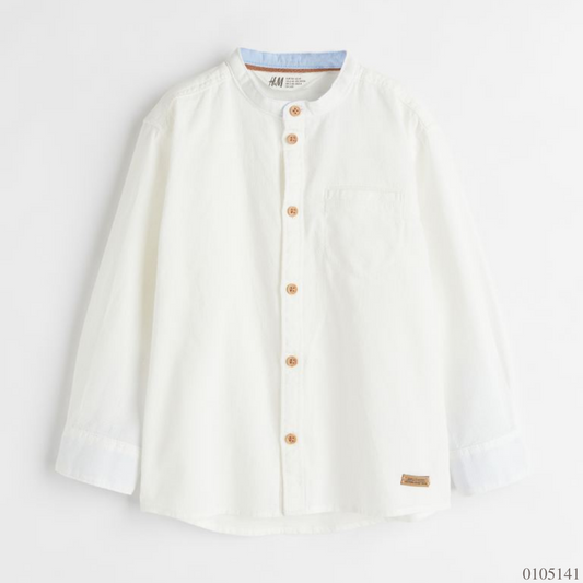 CAMISA BLANCA H&M CUELLO REDONDO