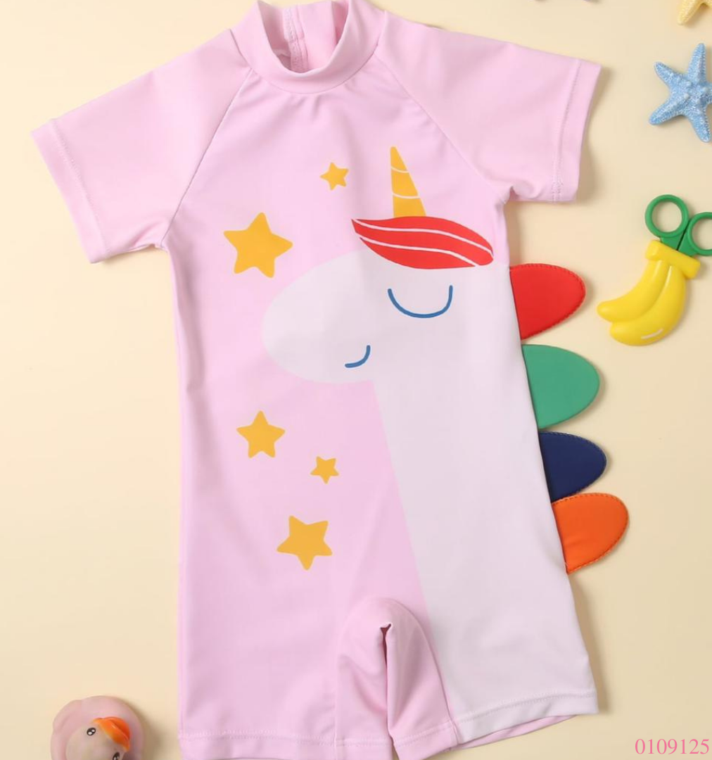 TRAJE BAÑO ROSADO UNICORNIO 1 PZ