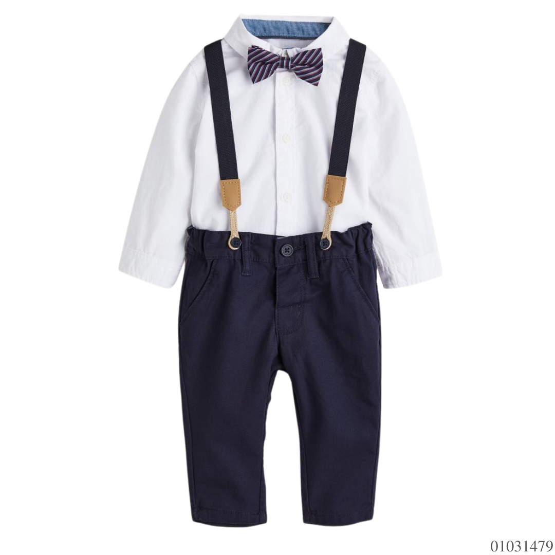 TRAJE FORMAL NIÑO AZUL BLANCO H&M