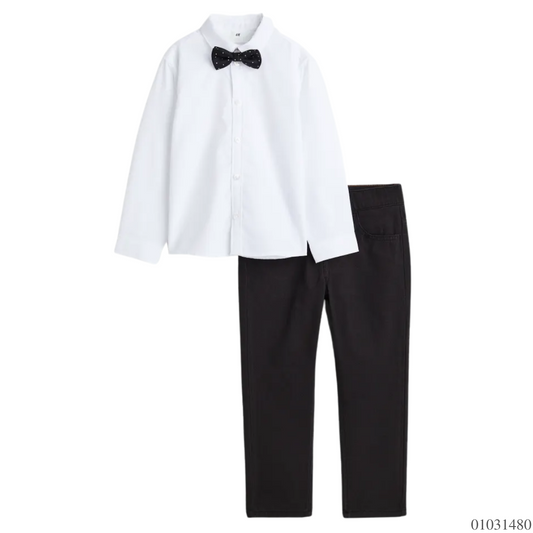 TRAJE FORMAL NIÑO BLANCO NEGRO H&M