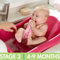 BAÑERA ROSADA CON SOPORTE THE FIRST YEARS