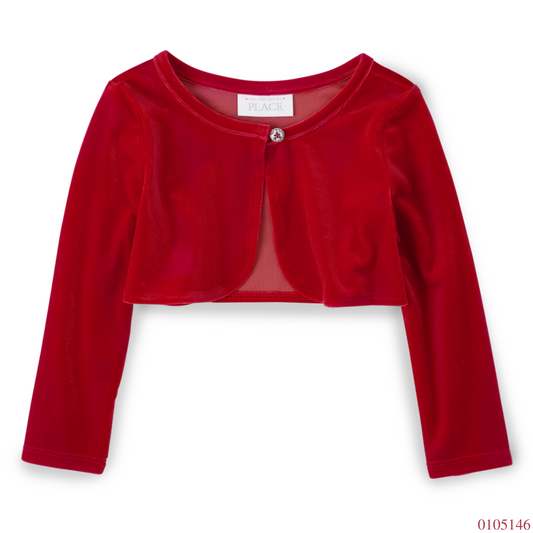 CARDIGAN ROJO TERCIOPELO