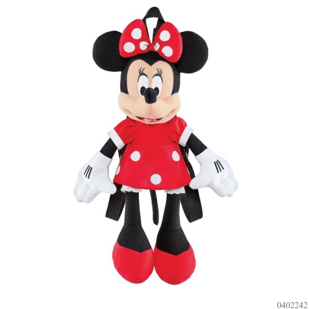 PELUCHE MOCHILA MINNIE ROJO