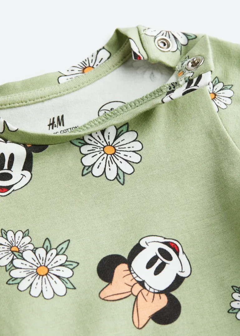 TRAJE VERDE MINNIE MOUSE CON VINCHA H&M